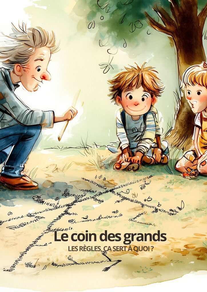 Couverture de la fiche « Le coin des grands », destinée aux parents et enseignants pour accompagner les enfants autour des règles, de la frustration et du vivre-ensemble.
